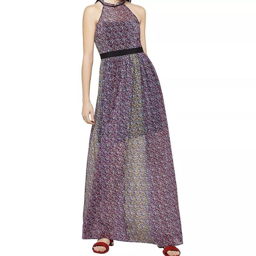 BCBGeneration Confetti Floral‎ Halter Maxi Dress